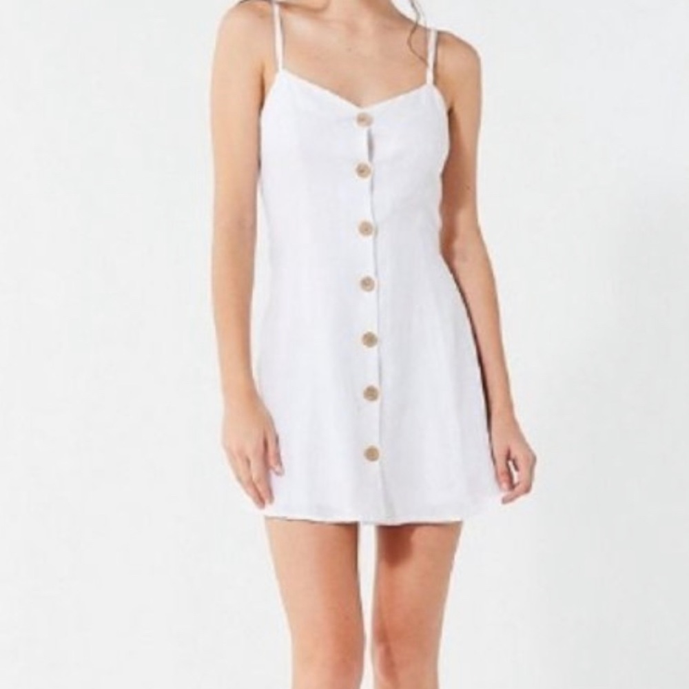 Urban Outfitters white button dress